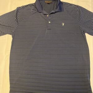Peter millar summer comfort med polo blue striped